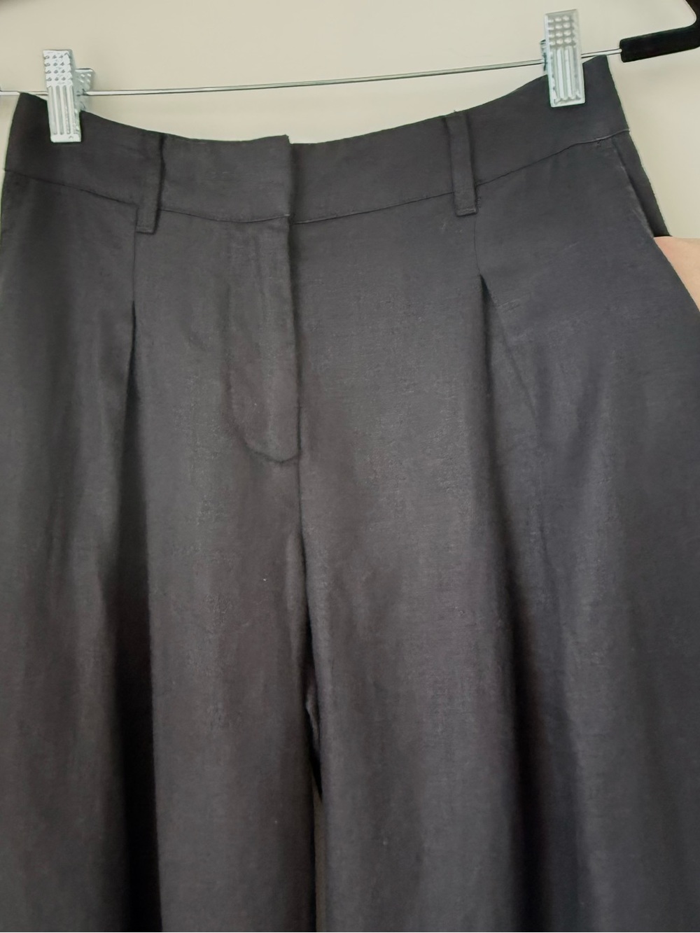 NWOT Reformation Wide Leg Black Linen Asher Pants Pockets Co-ord Top Avail. Sz 2 - Picture 8 of 11